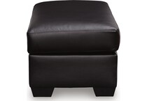 gravello midnight leather ottoman   