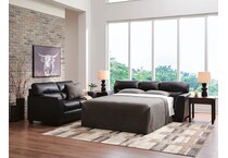 gravello midnight leather queen sleeper   