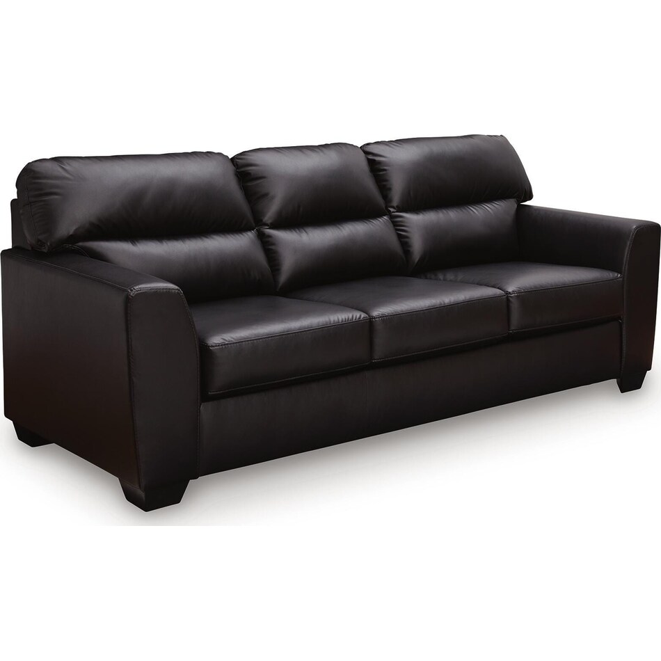 gravello midnight leather sofa   