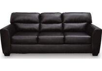 gravello midnight leather sofa   