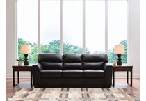 gravello midnight leather sofa   