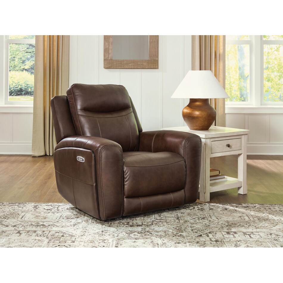 gravier cordova power leather recliner   