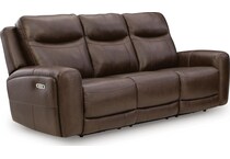 gravier cordova power leather reclining sofa   