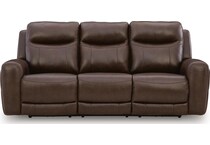 gravier cordova power leather reclining sofa   