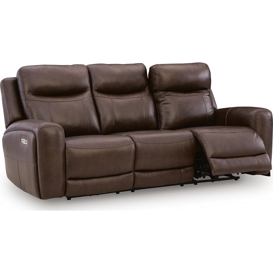 gravier cordova power leather reclining sofa   