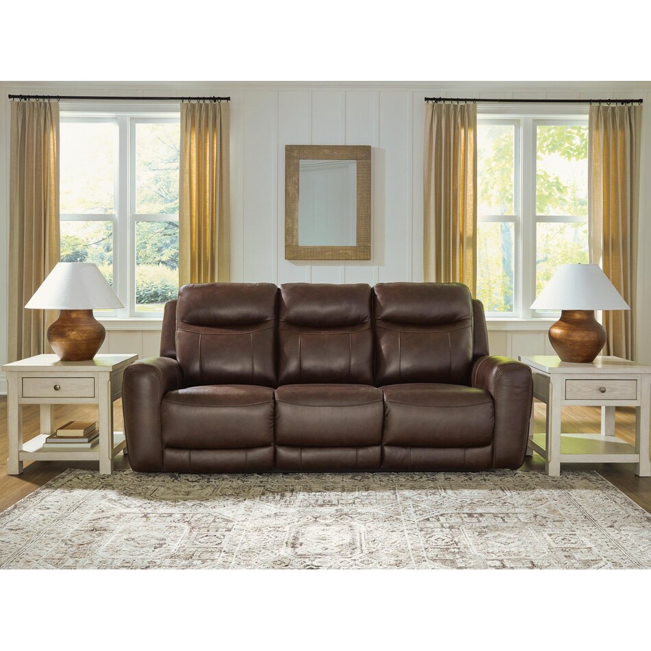 gravier cordova power leather reclining sofa   