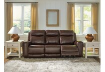 gravier cordova power leather reclining sofa   