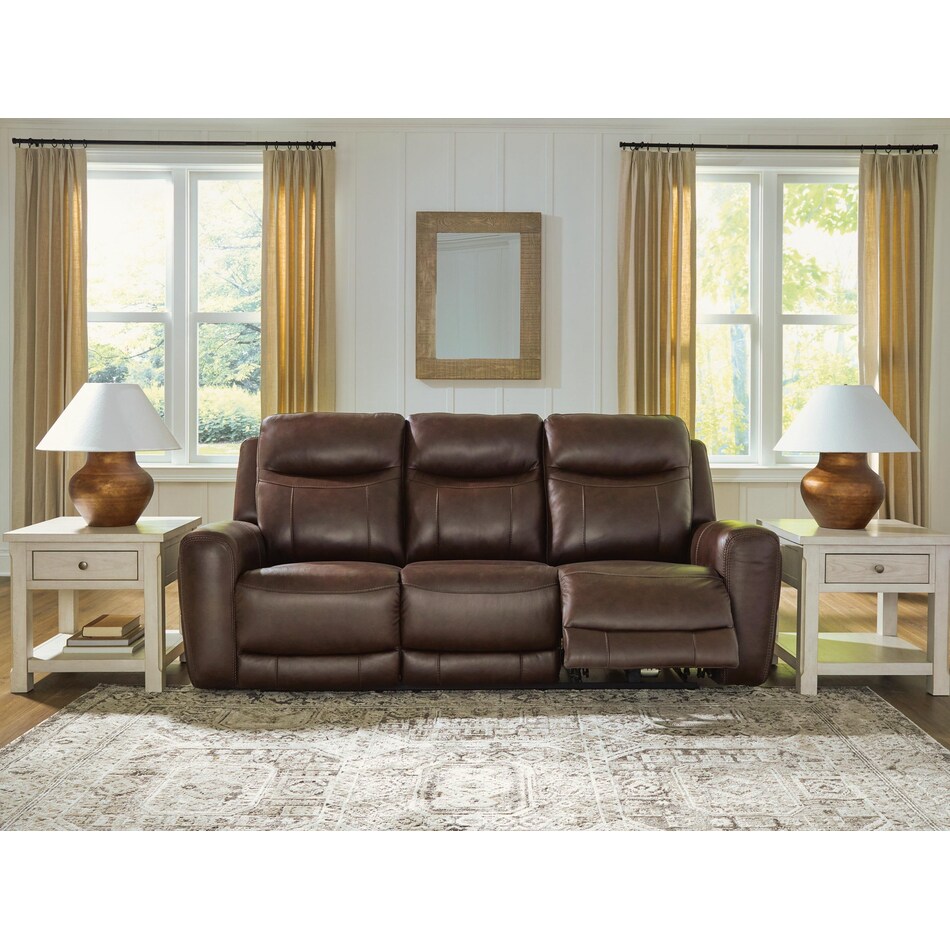gravier cordova power leather reclining sofa   