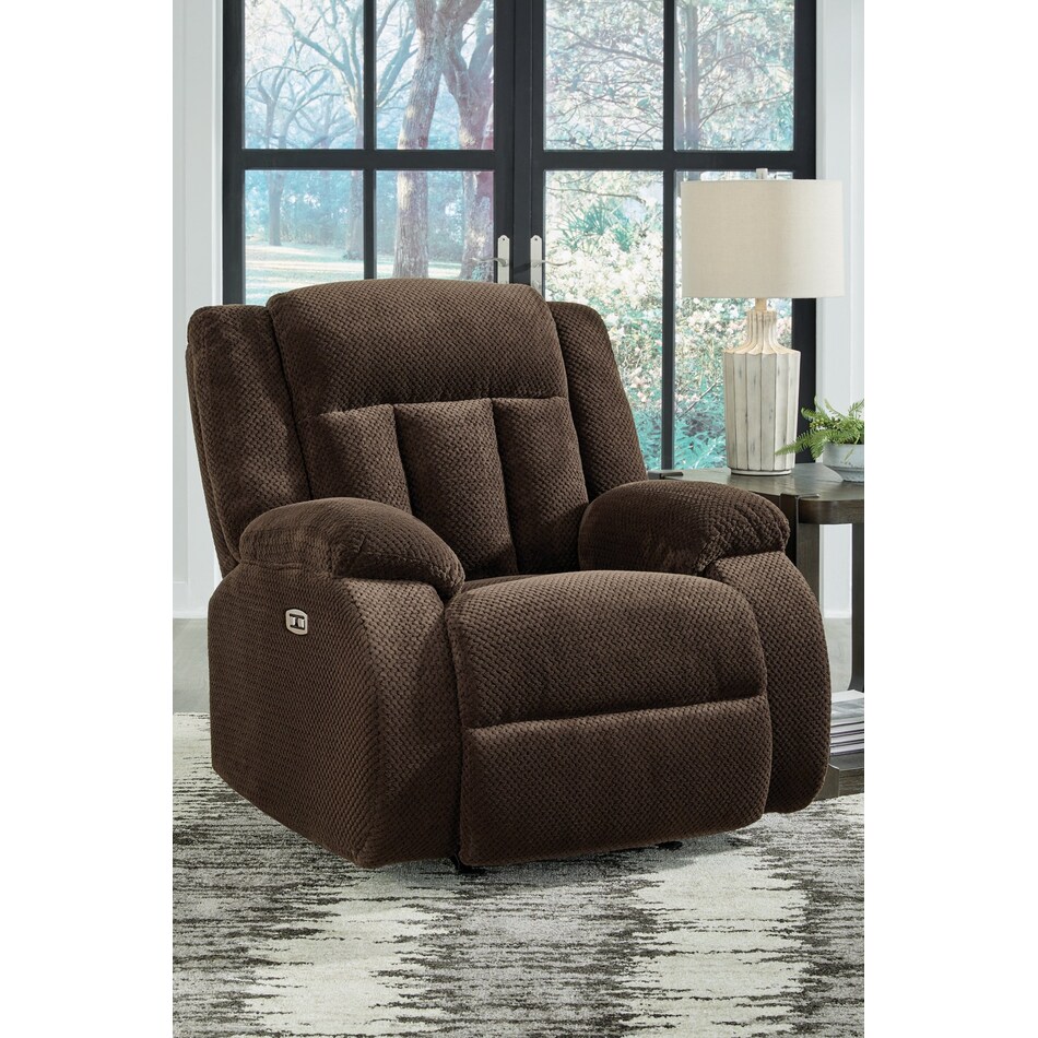 greely bend brown recliner   