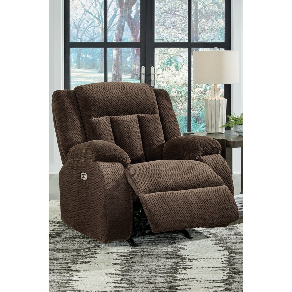 greely bend brown recliner   