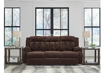 greely bend brown reclining sofa   