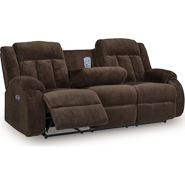 GREELY BEND POWER RECLINING SOFA WITH DROP DOWN TABLE
