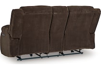 greely bend chololate reclining console loveseat   