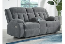 greely bend grey reclining console loveseat   