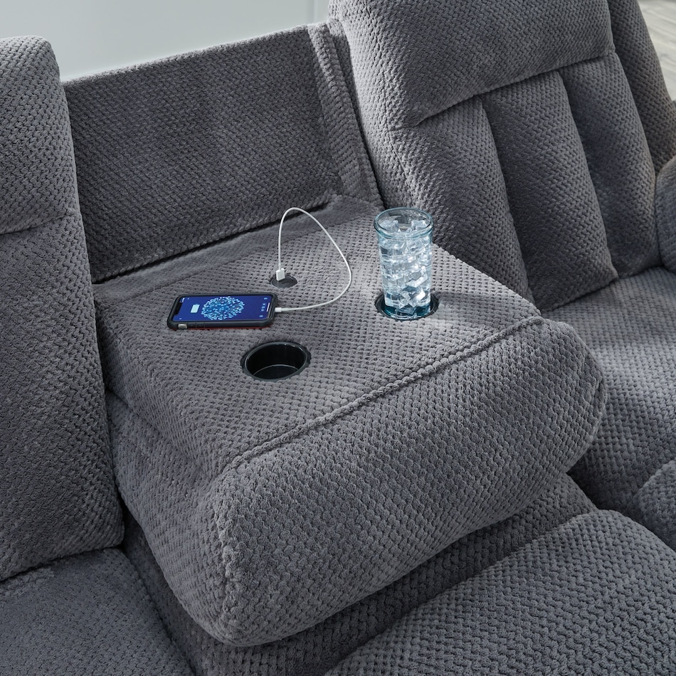 greely bend steel power reclining sofa   