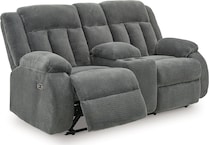 greely bend steel reclining console loveseat   