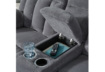 greely bend steel reclining console loveseat   