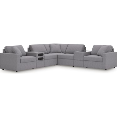 MODMAX 7-PIECE SECTIONAL WITH AUDIO AND STORAGE CONSOLE