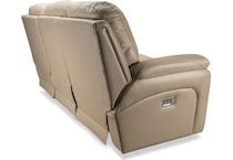 greyson beige power leather reclining sofa   