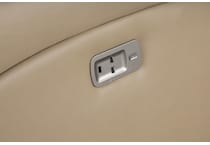 greyson beige power leather reclining sofa   