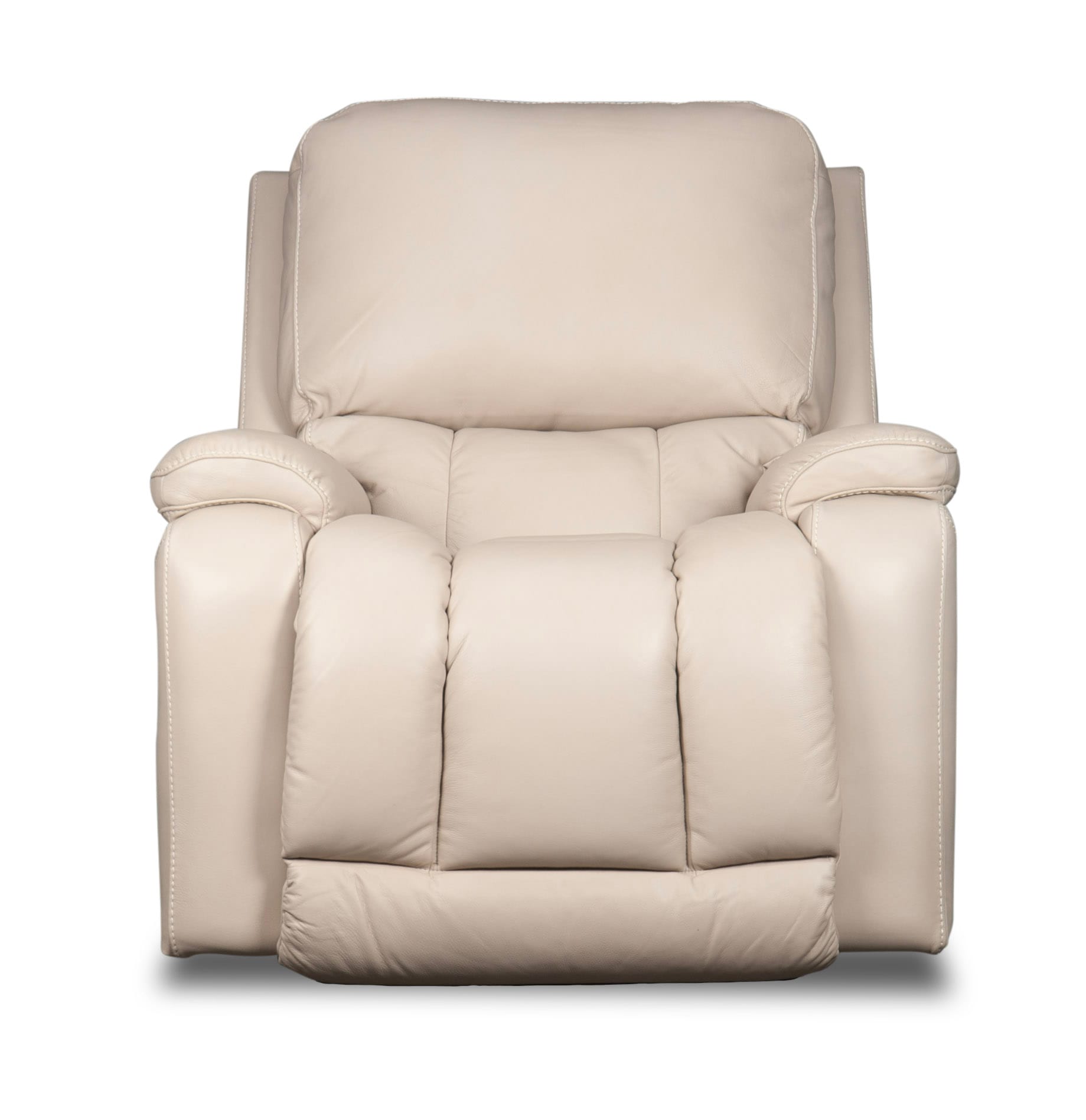 【L’Appartement 】Lisiere Leather Riders La-Z-Boy Trouper Grey Leather Power Recliner | Homemakers