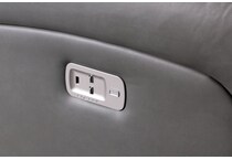 greyson grey power leather reclining console loveseat   