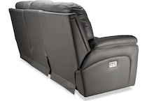 greyson grey power leather reclining sofa   