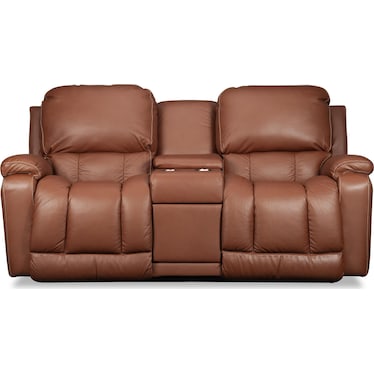 GREYSON LEATHER POWER RECLINING LOVESEAT