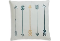 gyldan white teal gold pillow   