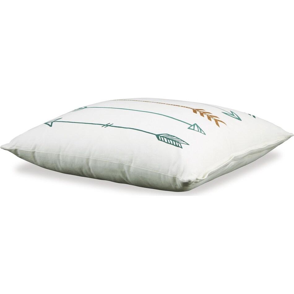 gyldan white teal gold pillow   