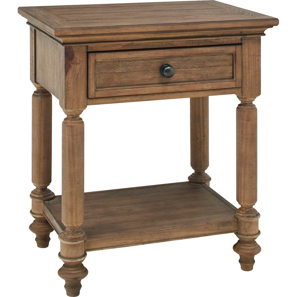 hallie dark brown nightstand   