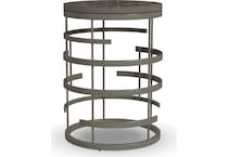 halstead soft silver chairside table   