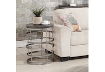 halstead soft silver chairside table   
