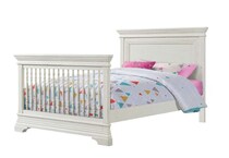 halston brushed white crib   