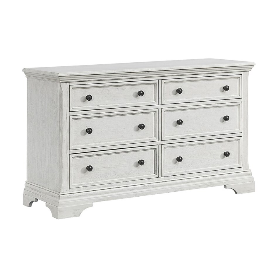 halston brushed white dresser   