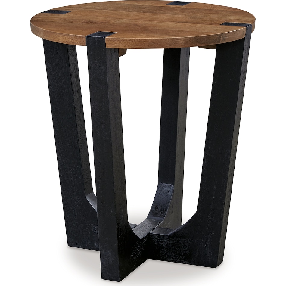 hanneforth brown end table   