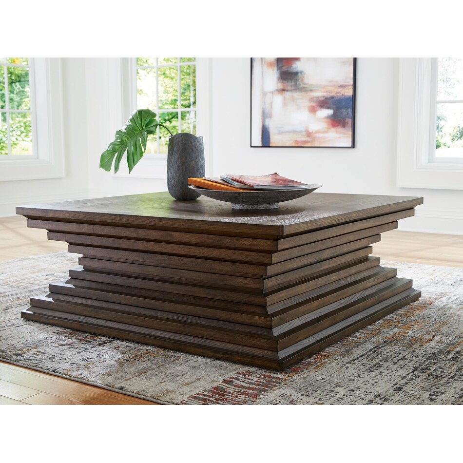 hannodream warm brown cocktail table   