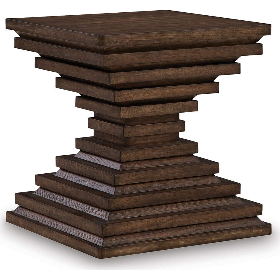 hannodream warm brown end table   