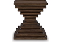 hannodream warm brown end table   