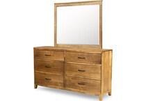 harlow pecan mirror   