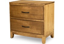 harlow pecan nightstand   