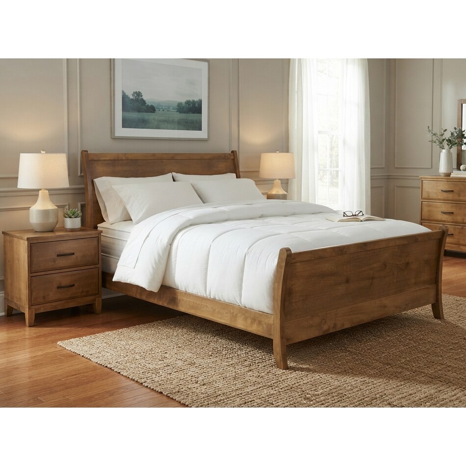 harlow pecan nightstand   