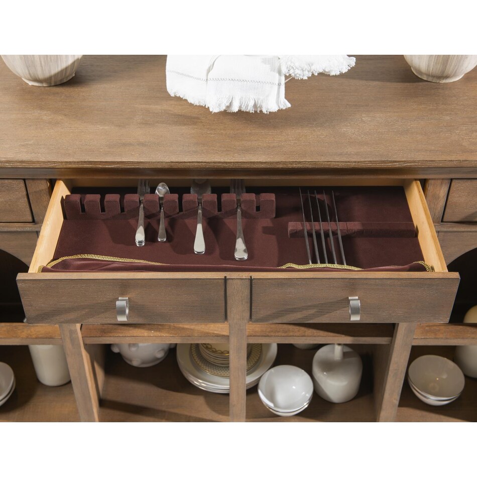 harmony ovation tweed finish sideboard server   