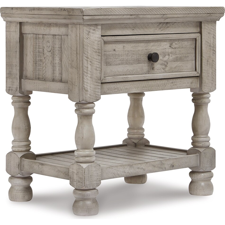 harrastone gray nightstand   