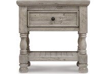 harrastone gray nightstand   