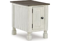 havalance white chairside table   