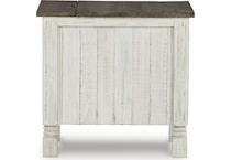 havalance white chairside table   