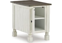 havalance white chairside table   