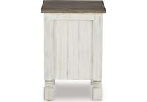 havalance white chairside table   