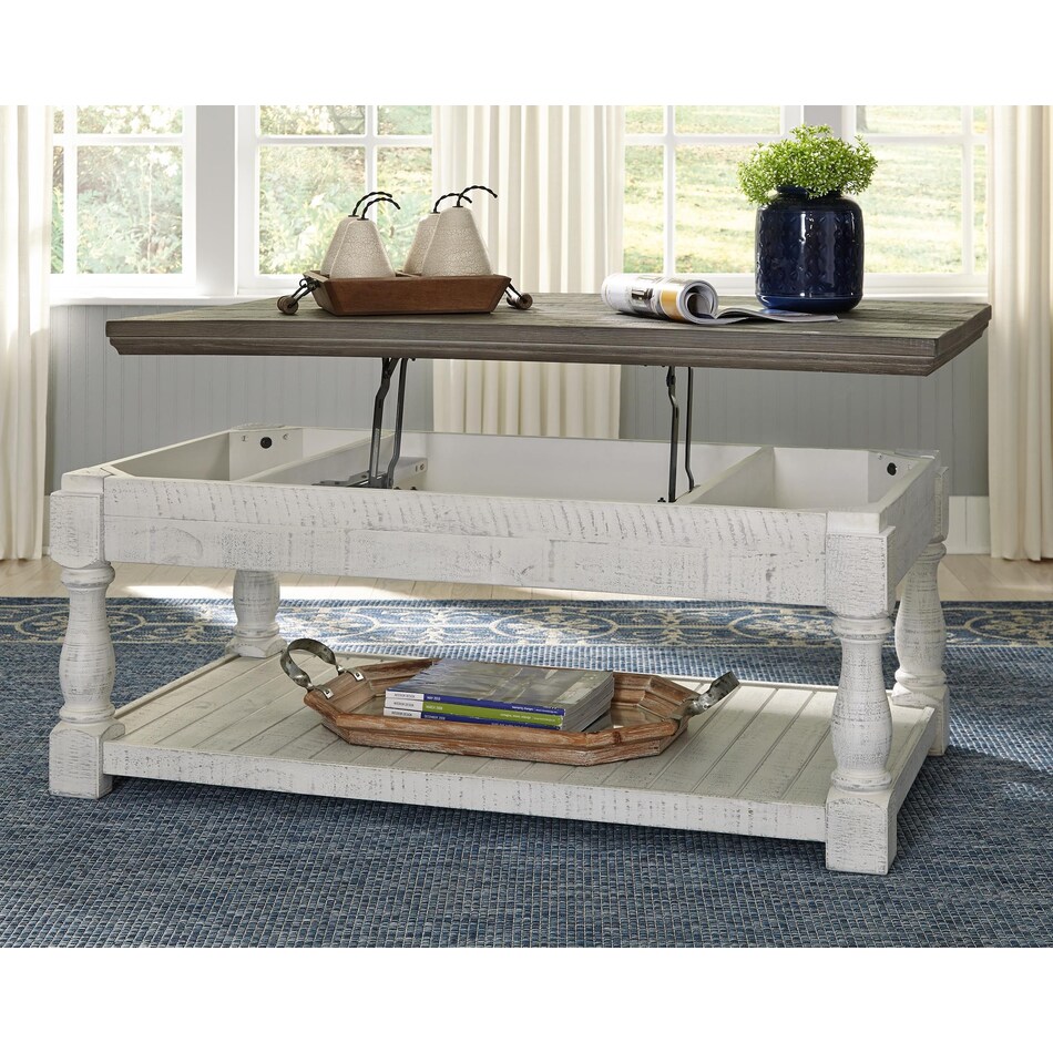 havalance white gray cocktail table   